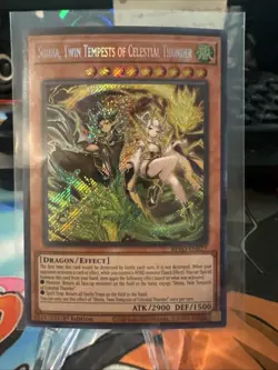 Yugioh! Shiina, Twin Tempests Of Celestial Thunder- Secret Rare - BPRO-EN027- NM - Image 1