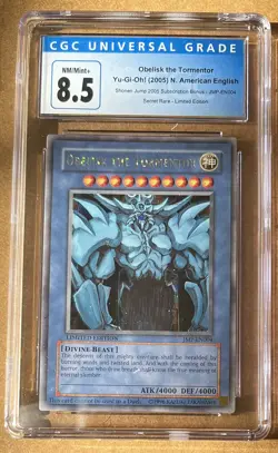 Yu-Gi-Oh! Obelisk the Tormentor JMP-EN004, CGC 8.5 - Image 1