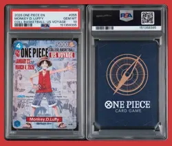 2026 ONE PIECE PROMOS COLLEGE BASKETBALL US VOYAGE MONKEY D. LUFFY PSA 10 - Image 1