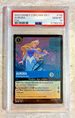 2023 Disney Lorcana EN 1 Aurora Dreaming Guardian #139 FOIL - PSA 10 GEM-MT - Image 2