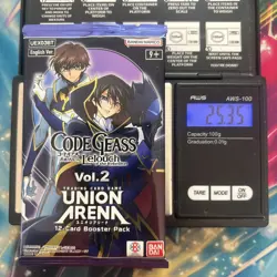 Heavy 25.35g Union Arena Sealed Code Geass Vol. 2 Booster Pack - Image 1