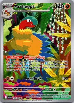 Archeops 132/086 NM Pokemon Card TCG White Flare IR Illustration Rare - Image 1