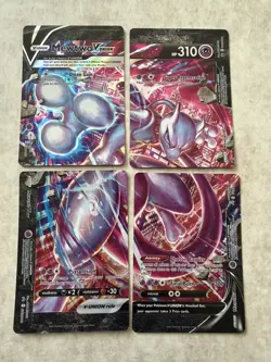Pokemon Mewtwo V-UNION [Set of 4] Sword & Shield Promo Cards 159 - Image 1