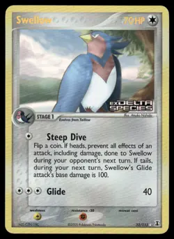 ⭐ Pokemon Cards Swellow 32/113 STAMPED Delta Species Rare - Image 1