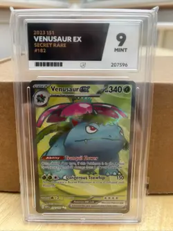 Pokemon TCG Venusaur 151 Secret Rare Card 182/165 Ace 9 Mint English - Image 1