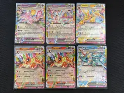 Pokemon TCG Scarlet & Violet Prismatic Evolutions Lot of 6 Eeveelution EX Cards - Image 1