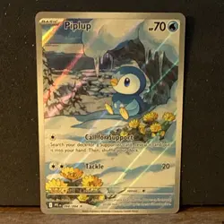 Pokemon Piplup 098/094 Full Art Holo Water Basic 70 HP Pokemon TCG Card Stock - Image 1