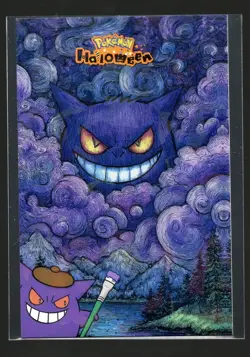 POKEMON HALLOWEEN CARD * GENGAR * HOLO - Image 1