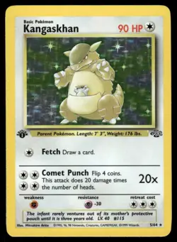⭐ Pokemon Cards Kangaskhan 5/64 1st Edition Holo Jungle Holo Rare 1 - Image 1
