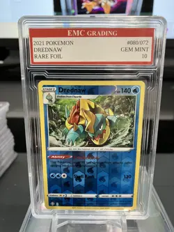 DREDNAW HOLO FOIL #080/072 Pokemon RARE Card GRADED 10 MINT - Image 1