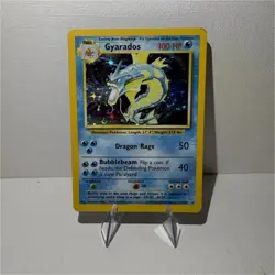 Pokemon Gyarados Base Set Holo Rare 6/102 English 1999 WOTC Card - Image 1