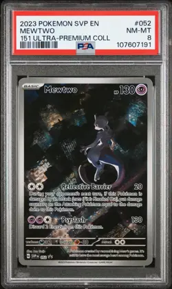 Mewtwo - 052 - 2023 151 UPC SVP Black Star Promo Pokemon Card PSA 8 - Image 1