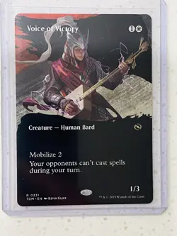 Voice of Victory (Borderless) NM TDM Tarkir: Dragonstorm MTG - Image 1