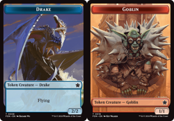 DRAKE // GOBLIN TOKEN x4 mtg NM Foundations Double-Sided - Image 1