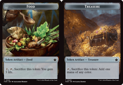 FOOD // TREASURE TOKEN x4 mtg NM Foundations Double-Sided - Image 1