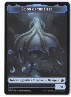 Scion of the Deep // Koma's Coil Doubled-Sided Token #13 // 11 Foundations NM - Image 1