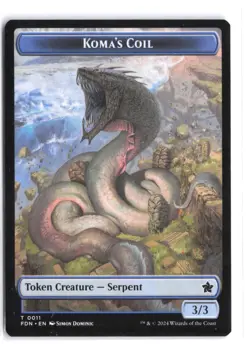 Scion of the Deep // Koma's Coil Doubled-Sided Token #13 // 11 Foundations NM - Image 2