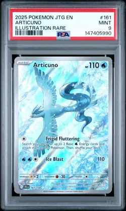 2025 POKEMON JTG EN-JOURNEY TOGETHER ILLUSTRATION RARE #161 ARTICUNO PSA 9 - Image 1