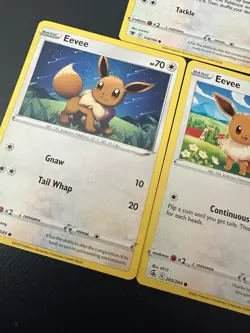Eevee 119/189 Astral Radiance, 130/185 Vivid V￼, Fusion S 205/264 Pokemon Lot NM - Image 2