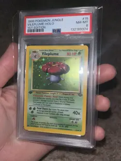 1999 POKEMON VILEPLUME FIRST 1ST EDITION #15 BASE SET JUNGLE PSA 8 WOTC VINTAGE - Image 2