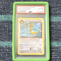 Pokemon Dark Dragonite Team Rocket 1st Edition 22/82 PSA 10 2000 English - Image 1