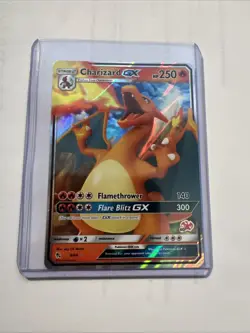 Pokemon Charizard GX 9/68 Hidden Fates Ultra Rare Holo HP250 Flare Blitz GX - Image 1