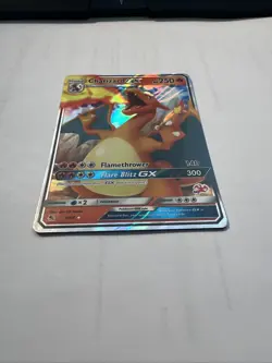 Pokemon Charizard GX 9/68 Hidden Fates Ultra Rare Holo HP250 Flare Blitz GX - Image 3