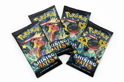Pokemon Shining Fates Sealed 4-Pack Lot in Eevee Collector Box – Unopened - Image 1