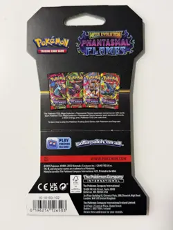HEAVY🔥 31.52g Pokemon TCG Phantasmal Flames Sleeved Booster Pack Factory Sealed - Image 3
