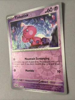 Pokemon TCG * Paradox Rift * 82/182 Tinkatink REVERSE HOLO Common * FRESH PK - Image 2