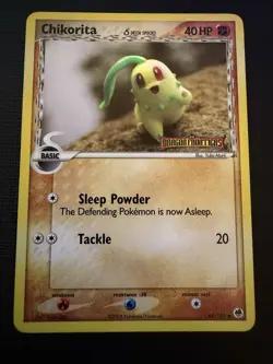 Chikorita (Delta Species) #44/101 - EX Dragon Frontiers Reverse Holo 2006 - Image 1