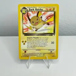 Dark Raichu 7/110 - Rare Non Holo - Legendary Collection Pokemon TCG Vintage - Image 1