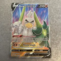 Pokemon TCG Galarian Sirfetch’d V 174/185 Full Art NM (SWSH04: Vivid Voltage) - Image 1