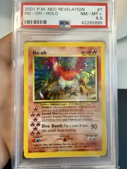2001 POKEMON NEO REVELATION #7 HO-OH-HOLO PSA 8.5 Swirl 💫 - Image 1