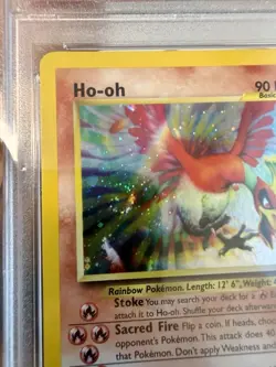 2001 POKEMON NEO REVELATION #7 HO-OH-HOLO PSA 8.5 Swirl 💫 - Image 3