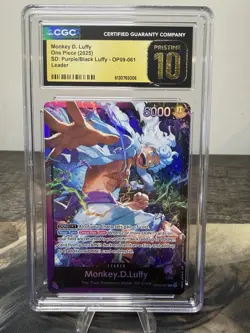 One Piece Monkey.D.Luffy OP09-061 Starter Deck 26: PURPLE/BLACK CGC 10 - Image 1