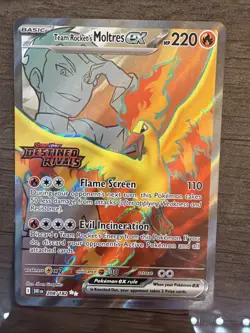 Team Rocket's Moltres ex - (Destined Rivals Stamp) 208/182 Miscellaneous Cards & - Image 1