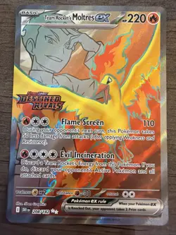 Team Rocket's Moltres ex - (Destined Rivals Stamp) 208/182 Miscellaneous Cards & - Image 3