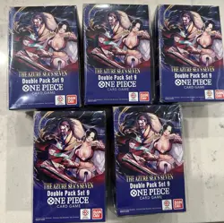 LOT OF 5 One Piece Card Game Double Pack Vol. 9 DP09 - OP14-EB04 - English - Image 1