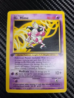 Pokemon Cards: 1st Edition Jungle Rare: Mr. Mime 22/64 LP - Image 1