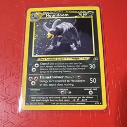 Pokemon Houndoom Neo Discovery 4/75 Holo Card 2001 70HP - Image 1