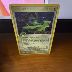 Pokemon Rayquaza Deoxys 22/107 Reverse Holo Rare 80HP Tumbling Attack Card - Image 1