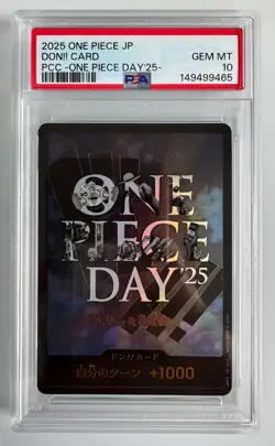 2025 ONE PIECE JPN PREMIUM COLLECTION ONE PIECE DAY'25 DON!! CARD PSA 10 - Image 1