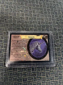 2001 Harry Potter Trading Card Game “Unicorn” Holographic Foil Card (#20/116) - Image 1