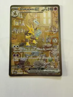 POKEMON TCG - ALAKAZAM EX 201 / 165 SPECIAL ILLUSTRATION CARD - SCARLET VIOLET - Image 1