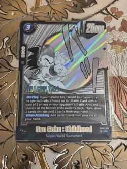 Son Goku : Childhood Dragon Ball Super Card Game Manga Booster SB01-018 SR - Image 1