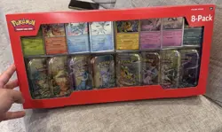Pokemon TCG Prismatic Evolutions Costco 8 Mini-Tin Bundle w/ Promo Cards NEW - Image 1