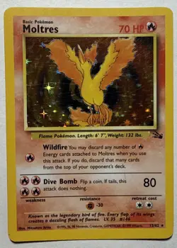 Moltres Holo - Fossil Set 12/62 - 1999 Pokemon Card WOTC LP- - Image 1