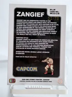 Zangief - PSA Magazine Exclusive Promo - Street Fighter 2 Edition Card /75 - Image 2