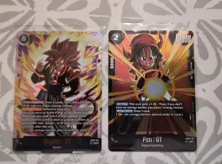 Gogeta : GT FB09-123 Secret Rare Dual Evolution Dragon Ball Card English Fusion - Image 3